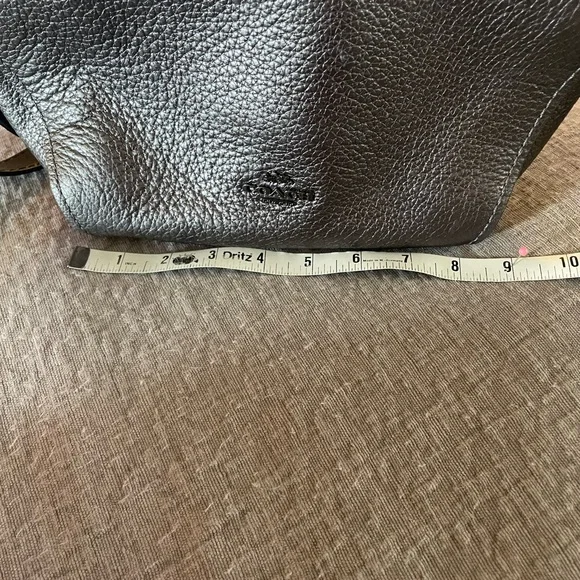Coach Platinum Leather Messenger Bag - Picture 5 of 7